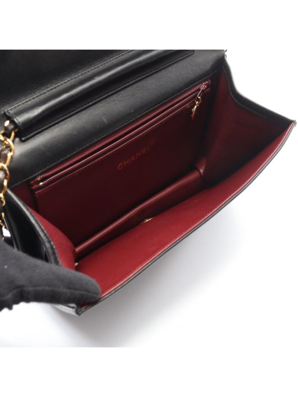 ★SOLD★ Chanel Shoulder Bag Quilted Lela Black Lambskin Sbnine Che - Picture 3 of 13